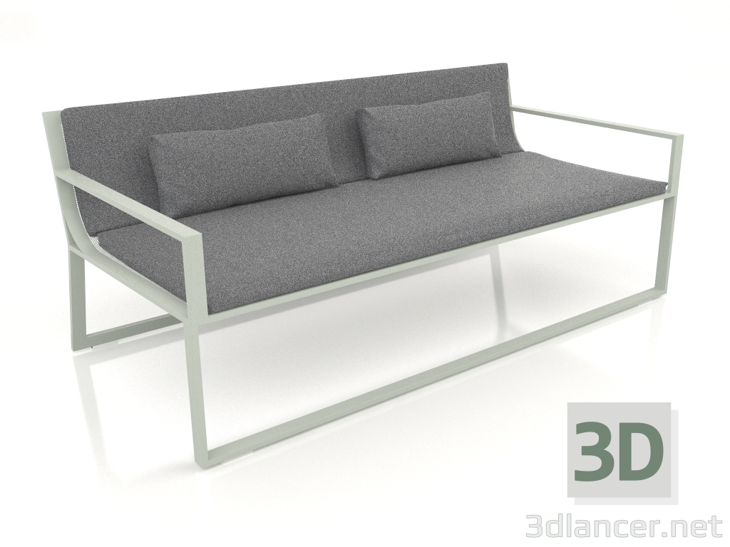 modello 3D Divano 2 posti (Grigio cemento) - anteprima