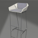 Modelo 3d Cadeira semi-bar com encosto (Antracite) - preview