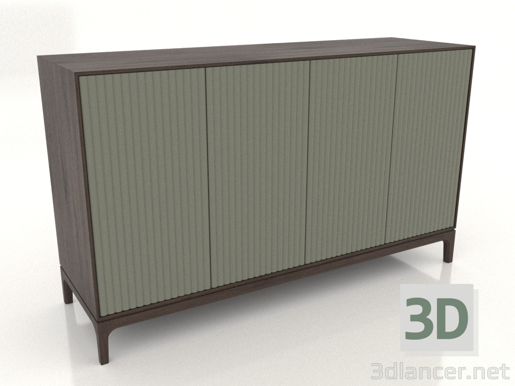 3D modeli TV sehpası FARGO frezelenmiş cepheli 1600x500x950 mm (zeytin, koyu meşe, seçenek 4) - önizleme