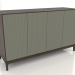 3D modeli TV sehpası FARGO frezelenmiş cepheli 1600x500x950 mm (zeytin, koyu meşe, seçenek 4) - önizleme
