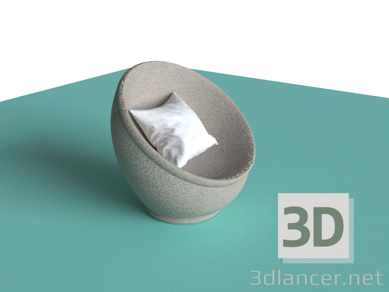 3d Armchair model buy - render