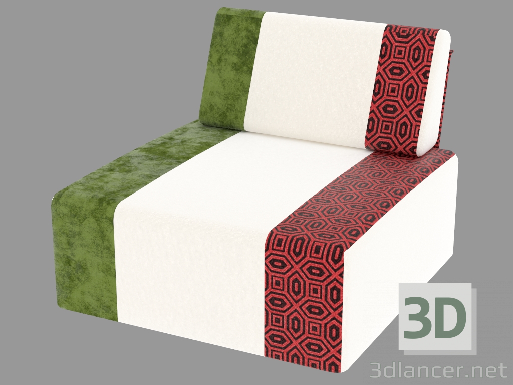 modèle 3D Fauteuil modulaire - preview