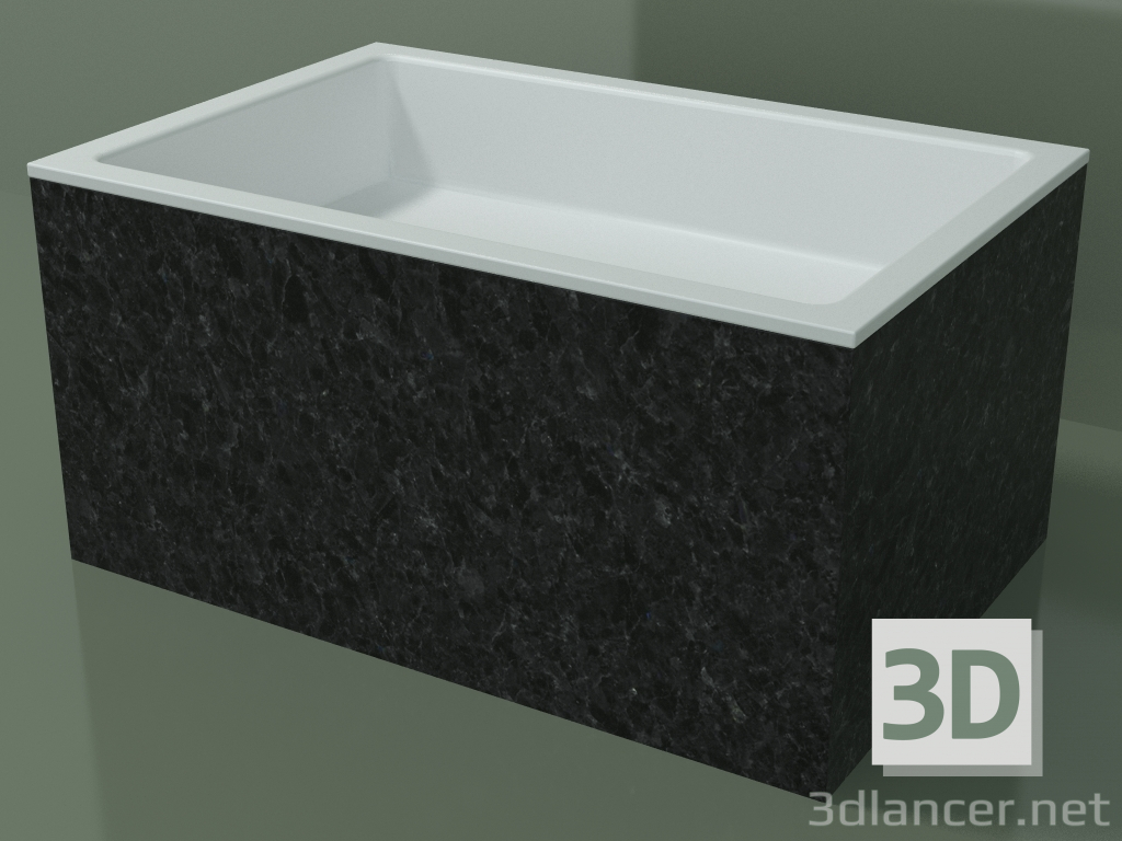 modello 3D Lavabo da appoggio (01R142301, Nero Assoluto M03, L 72, P 48, H 36 cm) - anteprima