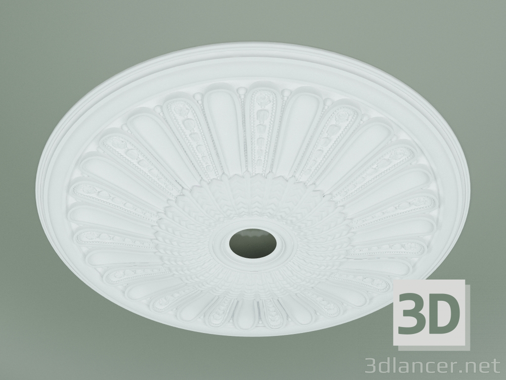 Modelo 3d Roseta com ornamento RW011 - preview