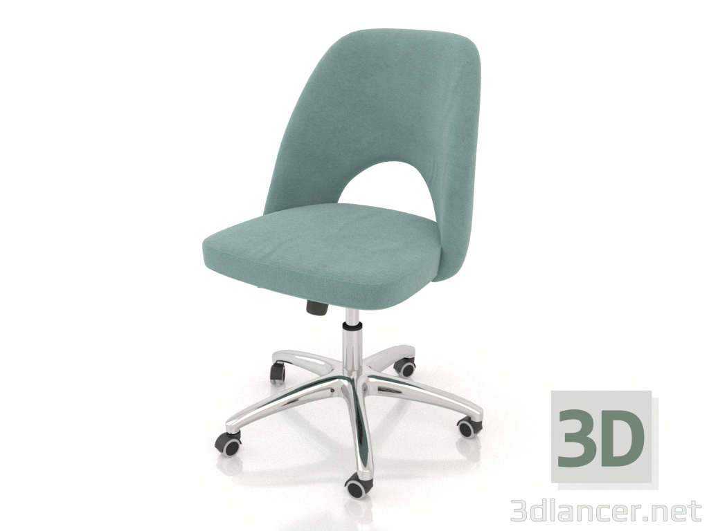 modèle 3D Fauteuil Greta (turquoise) - preview