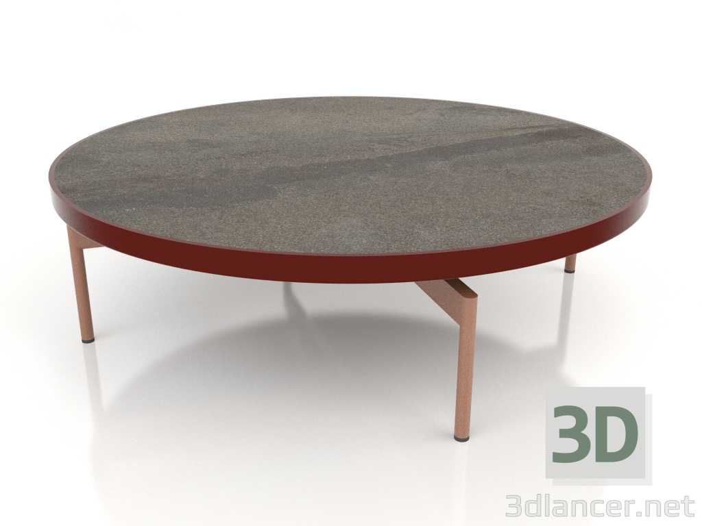 3d модель Стіл журнальний круглий Ø120 (Wine red, DEKTON Radium) – превью