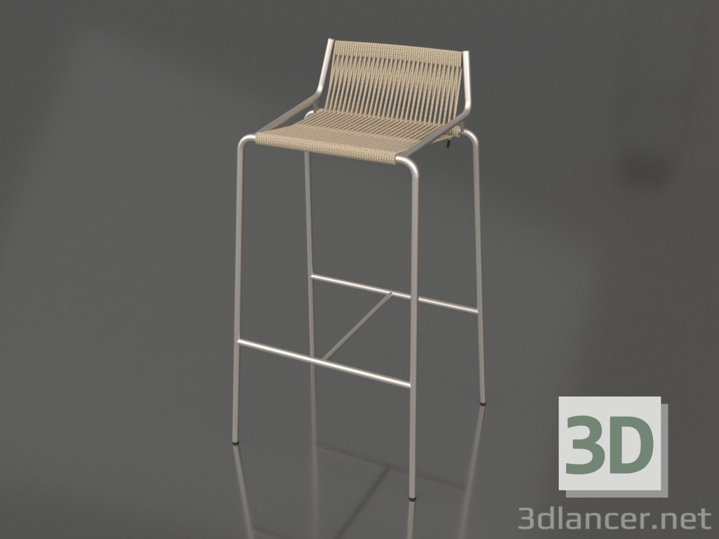 Modelo 3d Banqueta alta Noel H77 (base de aço, adriça Nature Flag) - preview