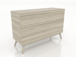 Commode 4 tiroirs 1200 mm (chêne éclairci)