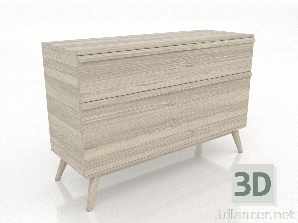 Modelo 3d Cômoda 4 1200 mm (carvalho clareado) - preview Modelo 3d Cômoda 4 1200 mm (carvalho clareado) - preview