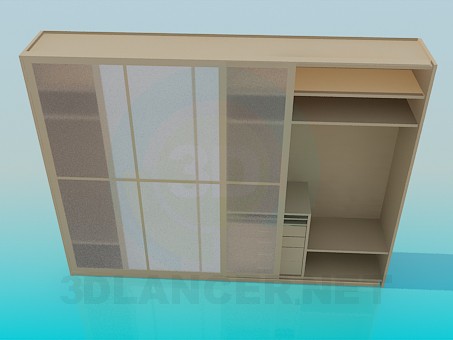 3D Modell Garderobe - Vorschau