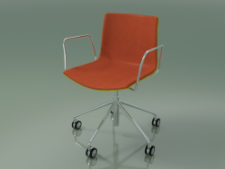 Silla 0466 (5 ruedas, con reposabrazos, con tapizado delantero, polipropileno PO00118)