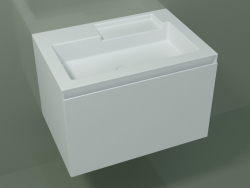 Lavabo avec tiroir (L 72, P 50, H 48 cm)