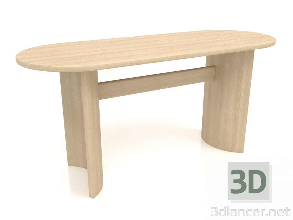 modello 3D Tavolo da pranzo DT 05 (1600x600x750, legno bianco) - anteprima