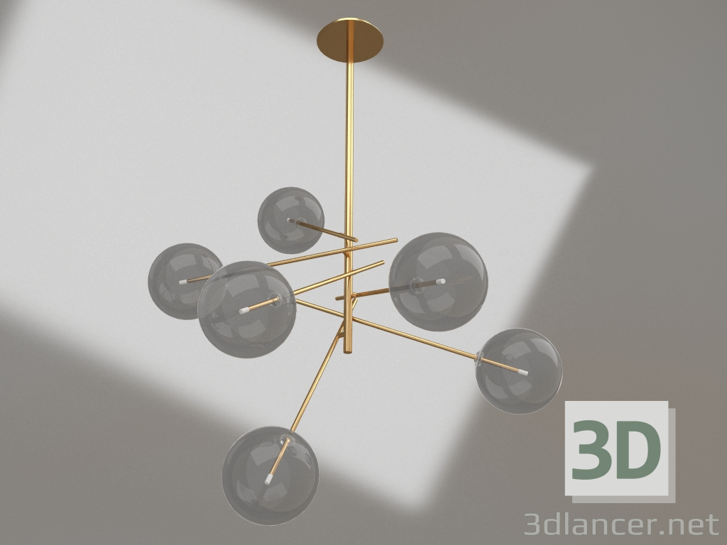 3d модель Люстра Джета бронза (07517-6,20) – превью