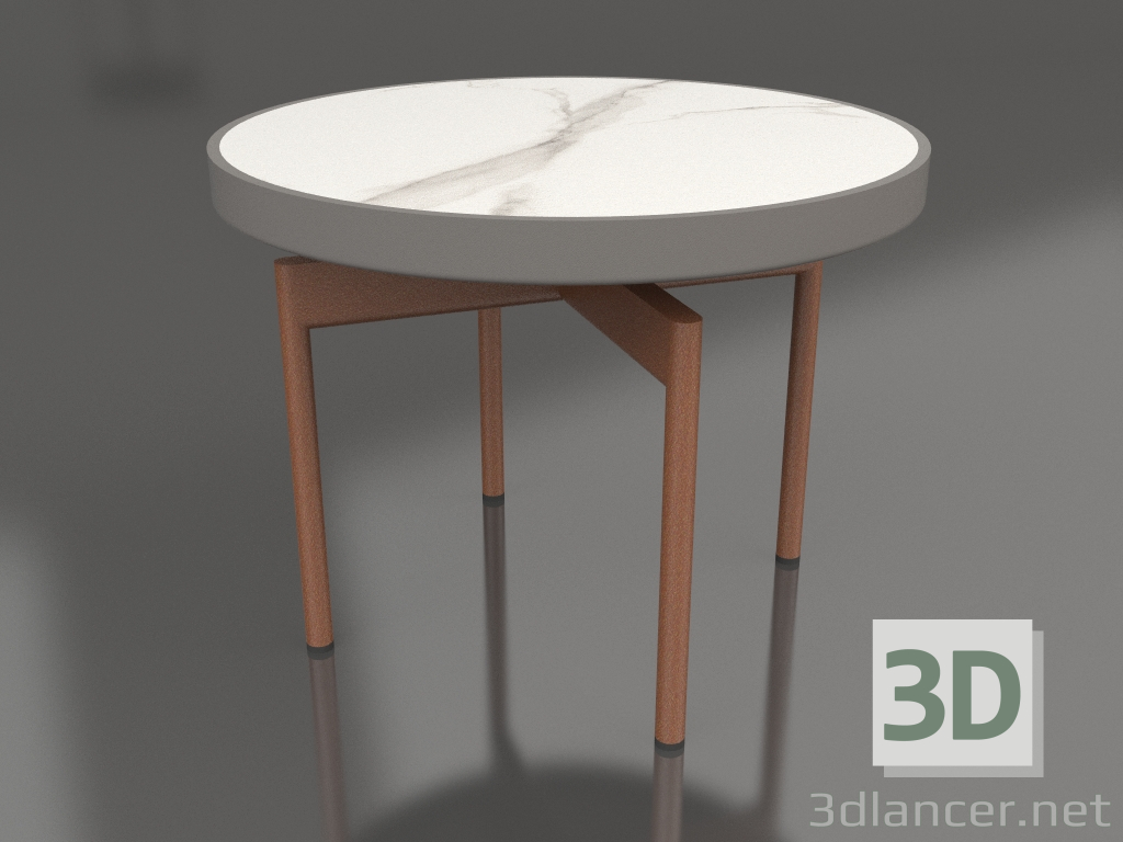 3d модель Стол журнальный круглый Ø60 (Quartz grey, DEKTON Aura) – превью