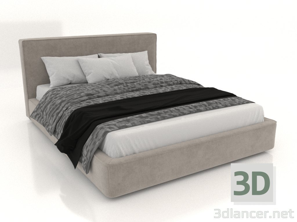 3 डी मॉडल डिजाइनर नरम डबल बेड ब्रुकलिन - पूर्वावलोकन