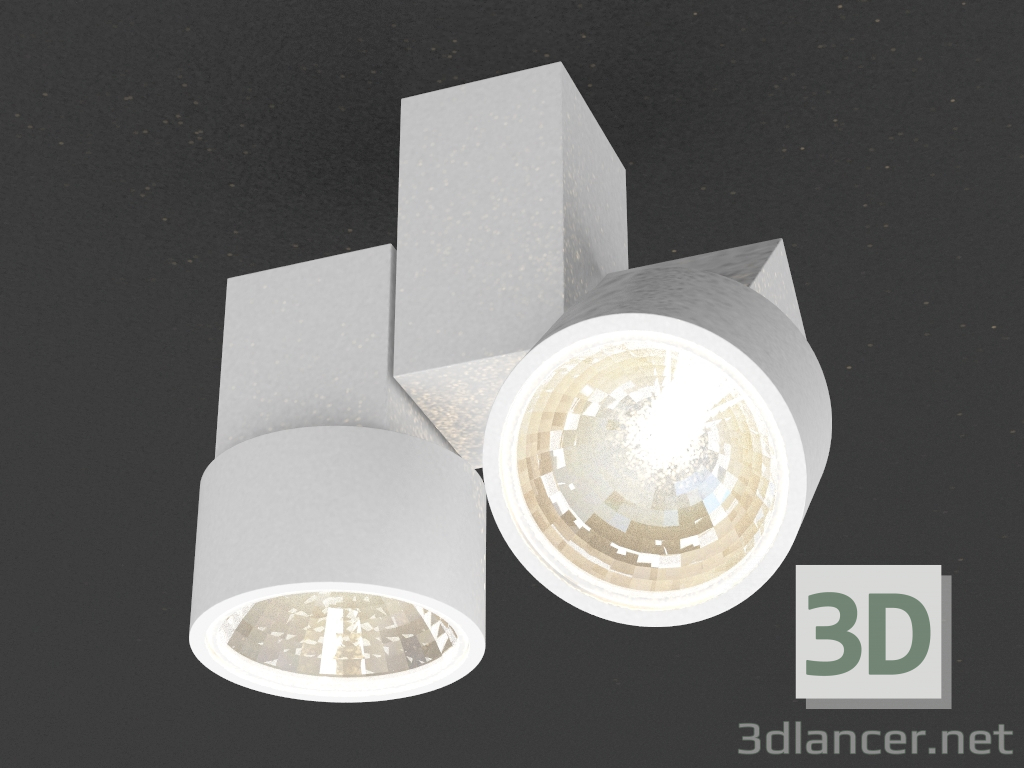 Modelo 3d Superfície lâmpada LED (DL18435_12WW-White) - preview