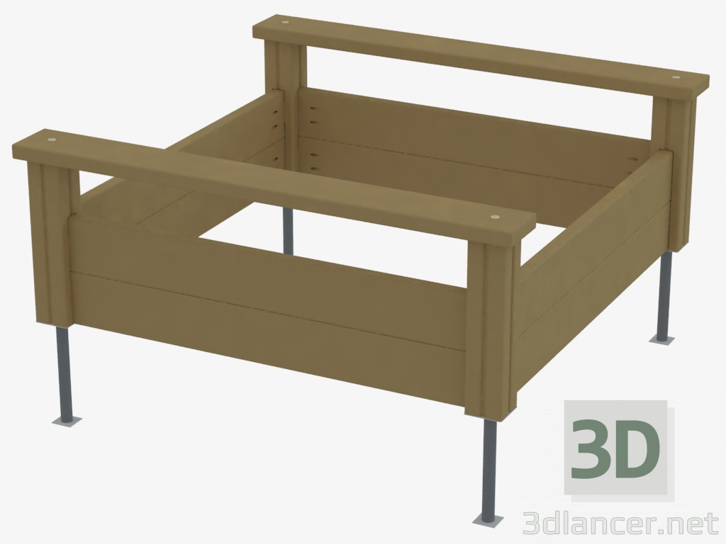 3d модель Детская игровая песочница (К5310) – превью