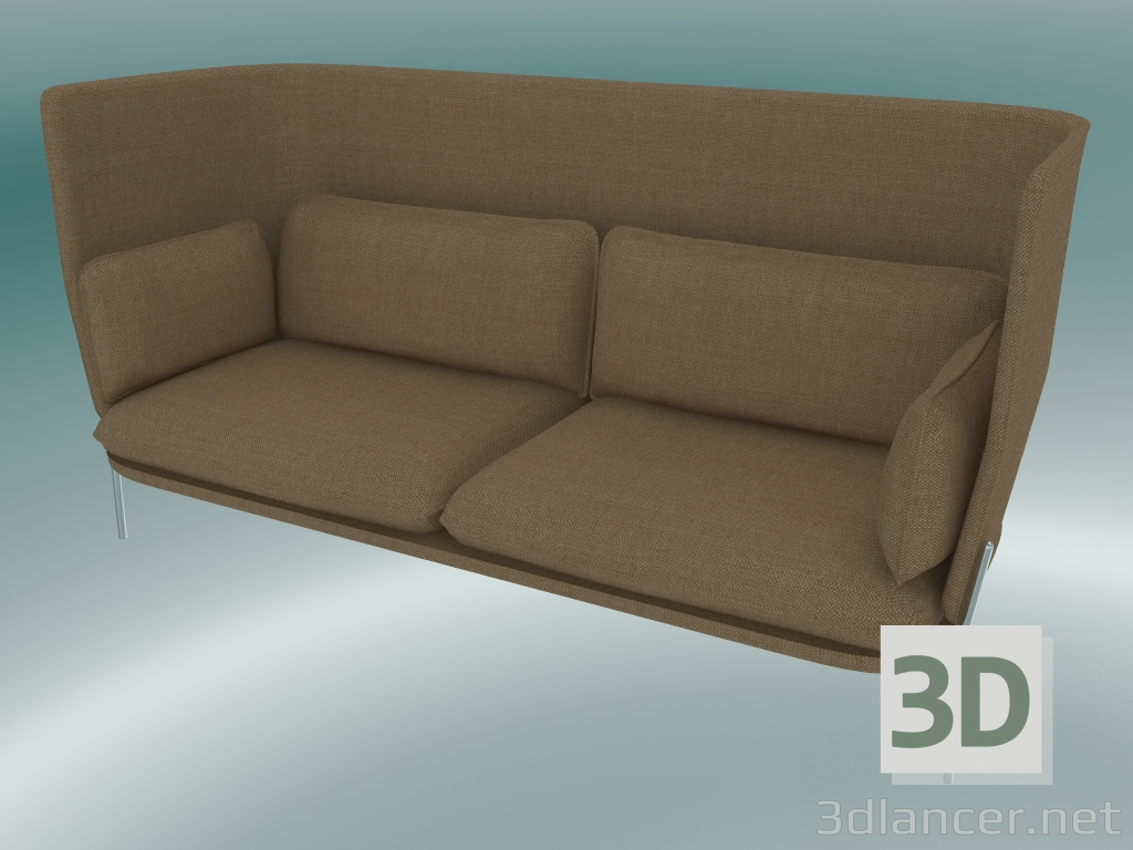 3D modeli Kanepe Kanepe (LN7, 90x232 H 115cm, Krom Ayaklı, Sıcak Madison 495) - önizleme