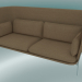 3D Modell Sofa Sofa (LN7, 90 x 232 H 115 cm, verchromte Beine, Hot Madison 495) - Vorschau