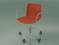 Silla 0466 (5 ruedas, con reposabrazos, con tapizado delantero, polipropileno PO00101)