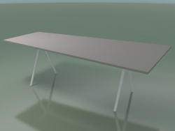 Table trapézoïdale 5412 (H 74 - 120-80x240 cm, stratifié Fenix F04, V12)