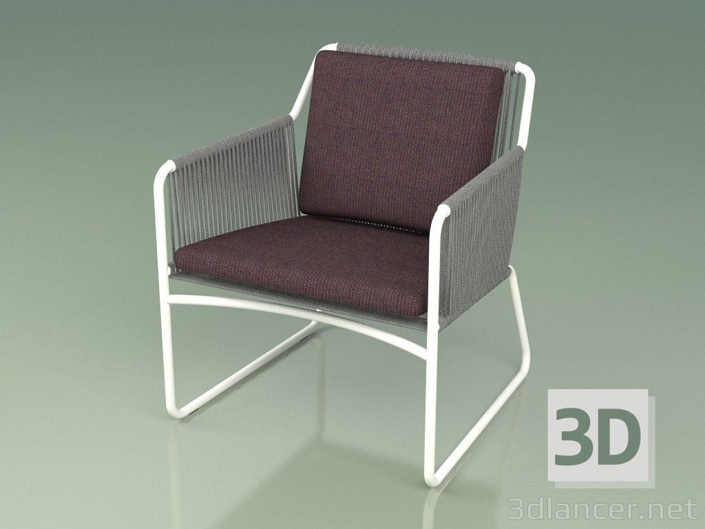 modello 3D Sedia 368 (Metallo Latte) - anteprima