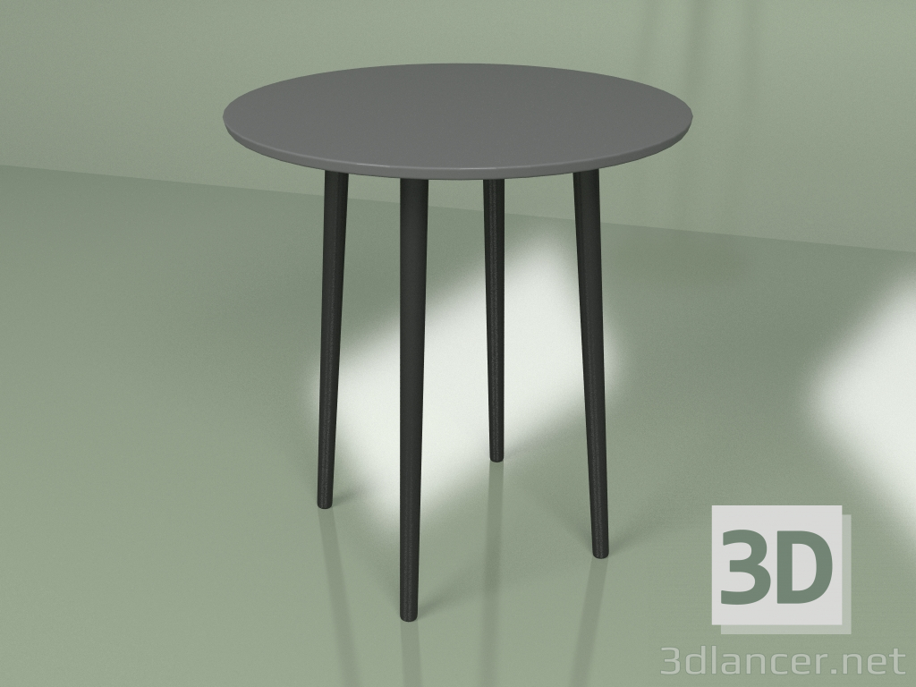 3d model Mesa de comedor pequeña Sputnik 70 cm (gris oscuro) - vista previa