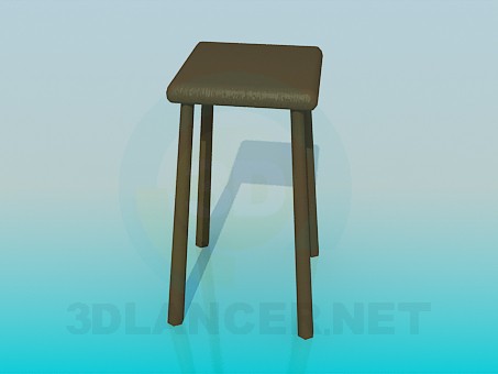 modèle 3D Tabouret haut - preview