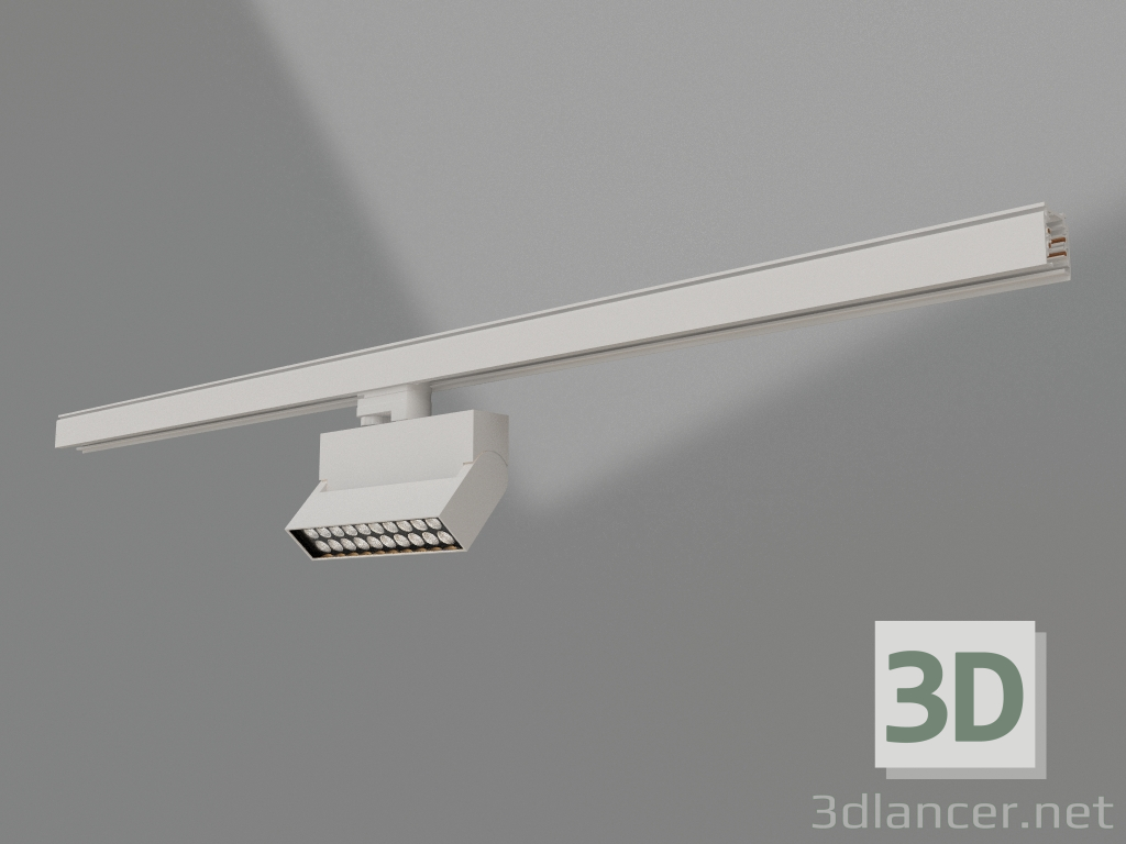 modello 3D Lampada LGD-LOFT-TRACK-4TR-S170-20W Bianco6000 (WH, 24 gradi) - anteprima