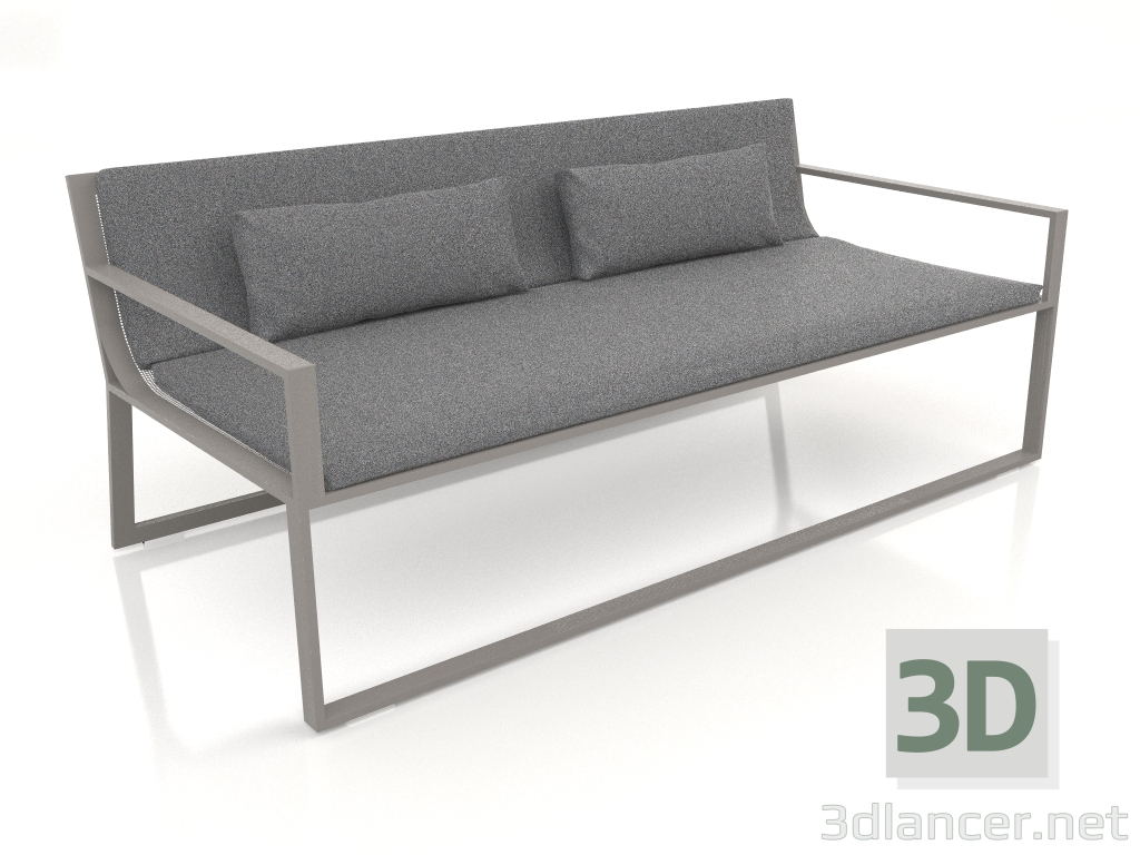 modèle 3D Canapé 2 places (Gris quartz) - preview