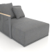 3d model Sofa module section 2 left (Anthracite) - preview