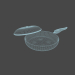 3d model Experienced frying pan (real) - preview