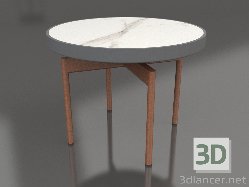 3d model Mesa de centro redonda Ø60 (Antracita, DEKTON Aura) - vista previa