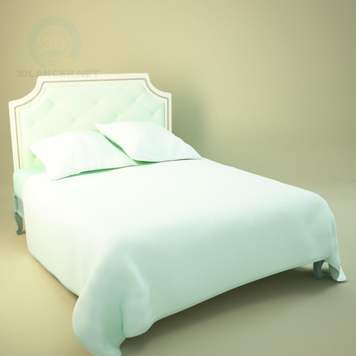 modello 3D letto classico - anteprima