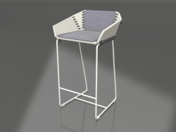 Silla semibar con respaldo (Blanco)