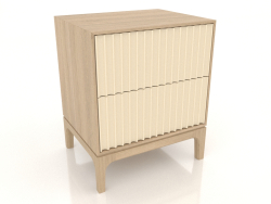Comodino FARGO 2 cassetti con frontali fresati (vaniglia, rovere schiarito, opzione 2)