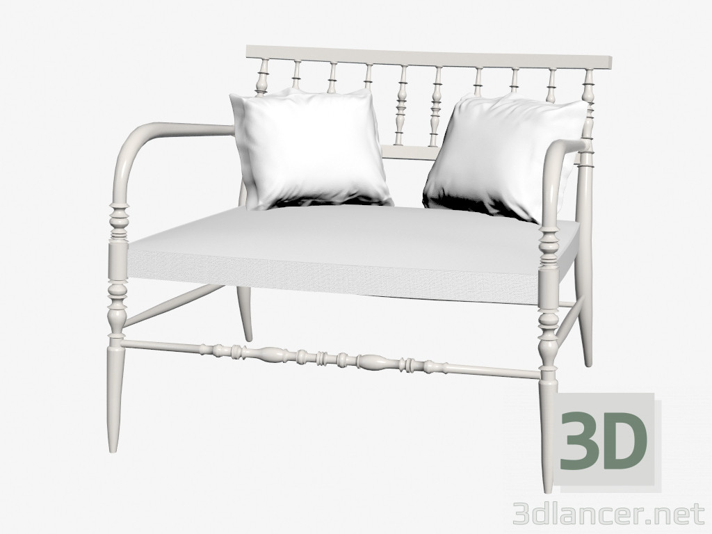 3d model Banco de - vista previa