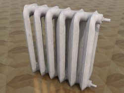 Battery (radiator) heating, painted cast iron.