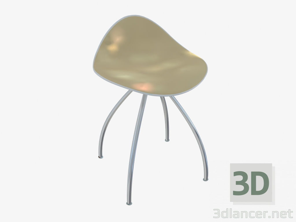 3d model Silla (piedra blanca h46) - vista previa