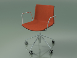 Silla 0466 (5 ruedas, con reposabrazos, con tapizado delantero, polipropileno PO00109)