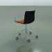 3d model Chair 0466 (5 castors, with armrests, with front trim, polypropylene PO00109) - preview