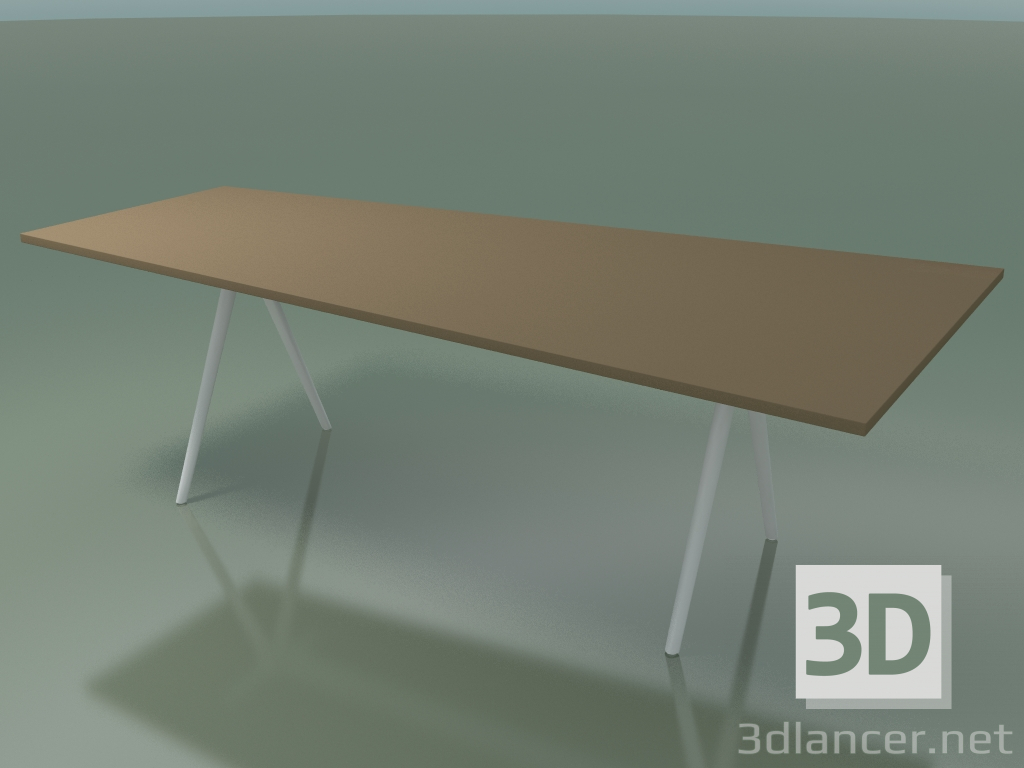 Modelo 3d Mesa trapezoidal 5412 (H 74 - 120-80x240 cm, laminado Fenix F05, V12) - preview