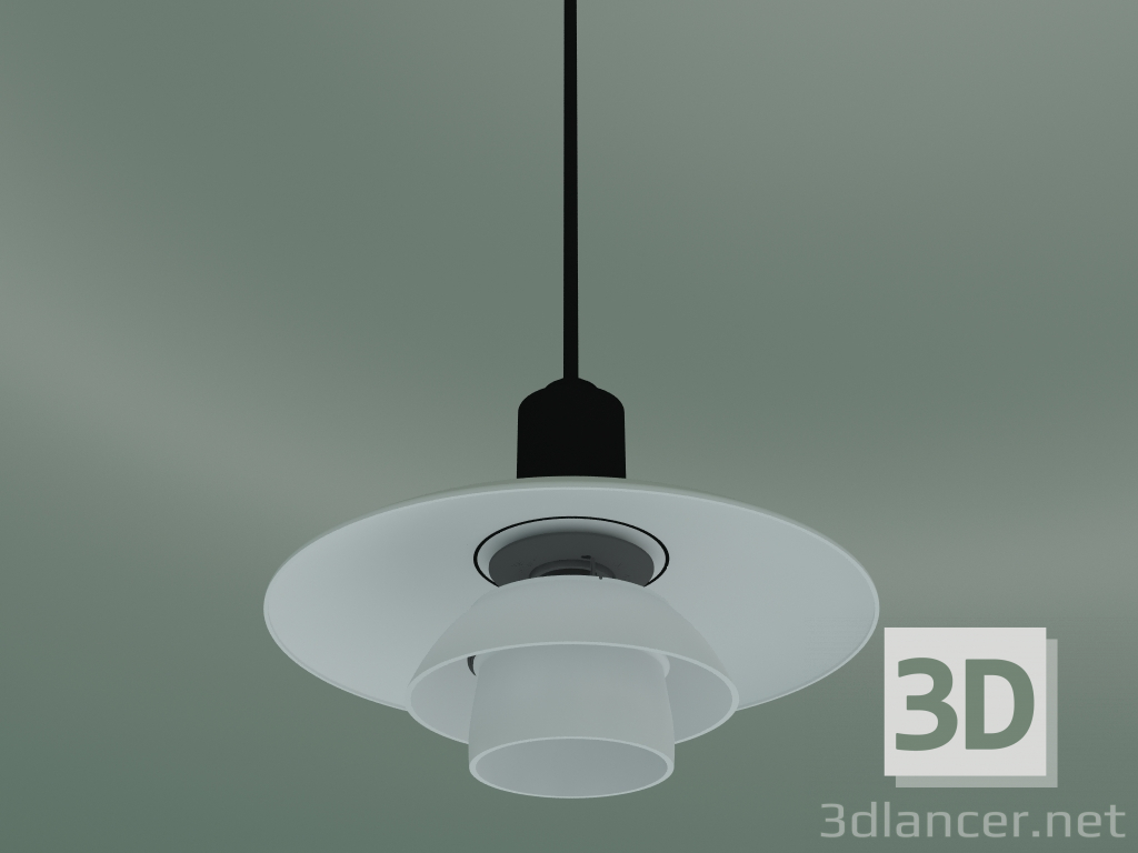 Modelo 3d Luminária pendente PH 2/1 (20W E14, BLK PVD CLII GLASS) - preview