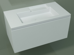 Lavabo con cassetto (L 96, P 50, H 48 cm)