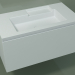 modello 3D Lavabo con cassetto (L 96, P 50, H 48 cm) - anteprima