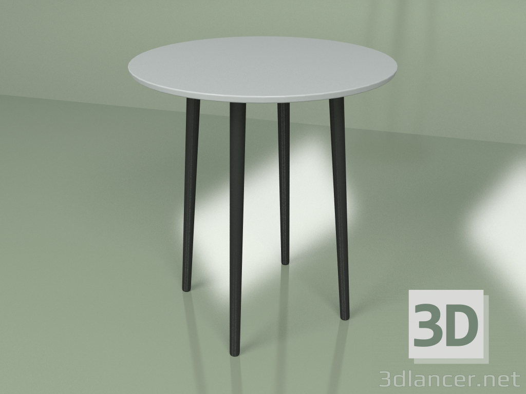 3d model Mesa de comedor pequeña Sputnik 70 cm (gris claro) - vista previa