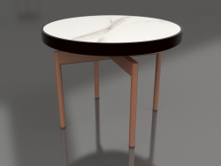 Table basse ronde Ø60 (Noir, DEKTON Aura)