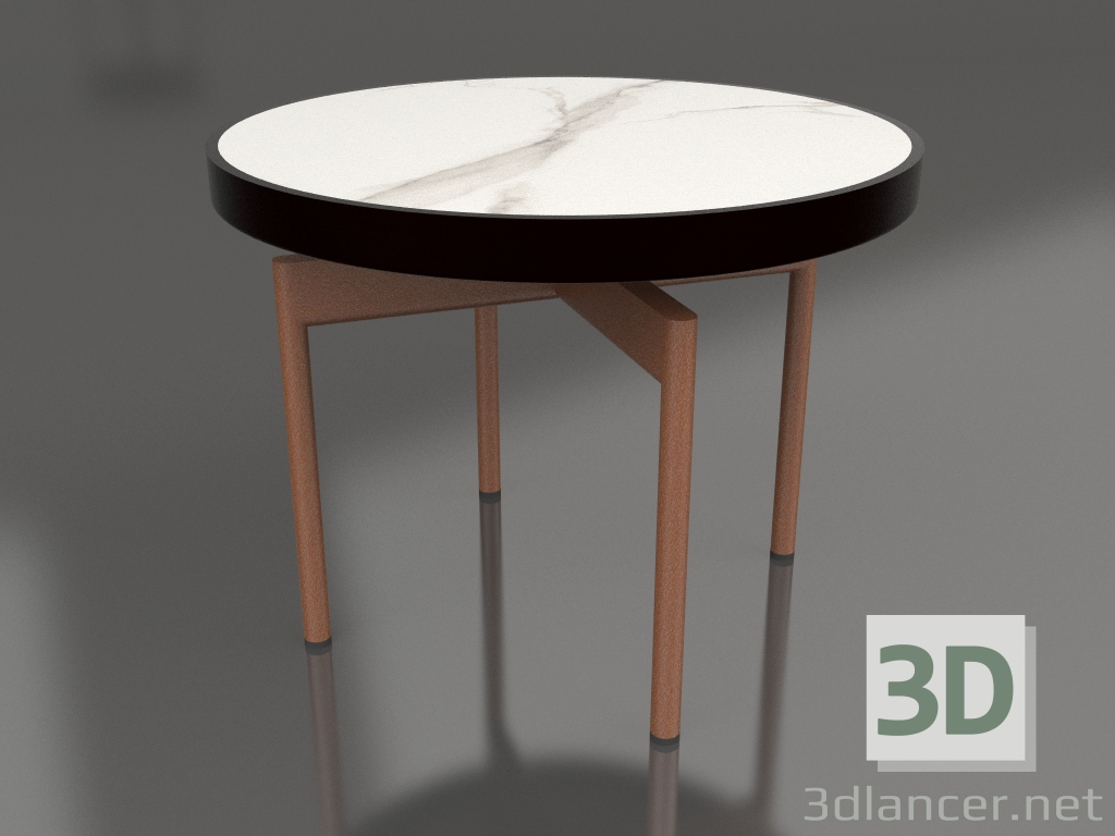 3d модель Стіл журнальний круглий Ø60 (Black, DEKTON Aura) – превью