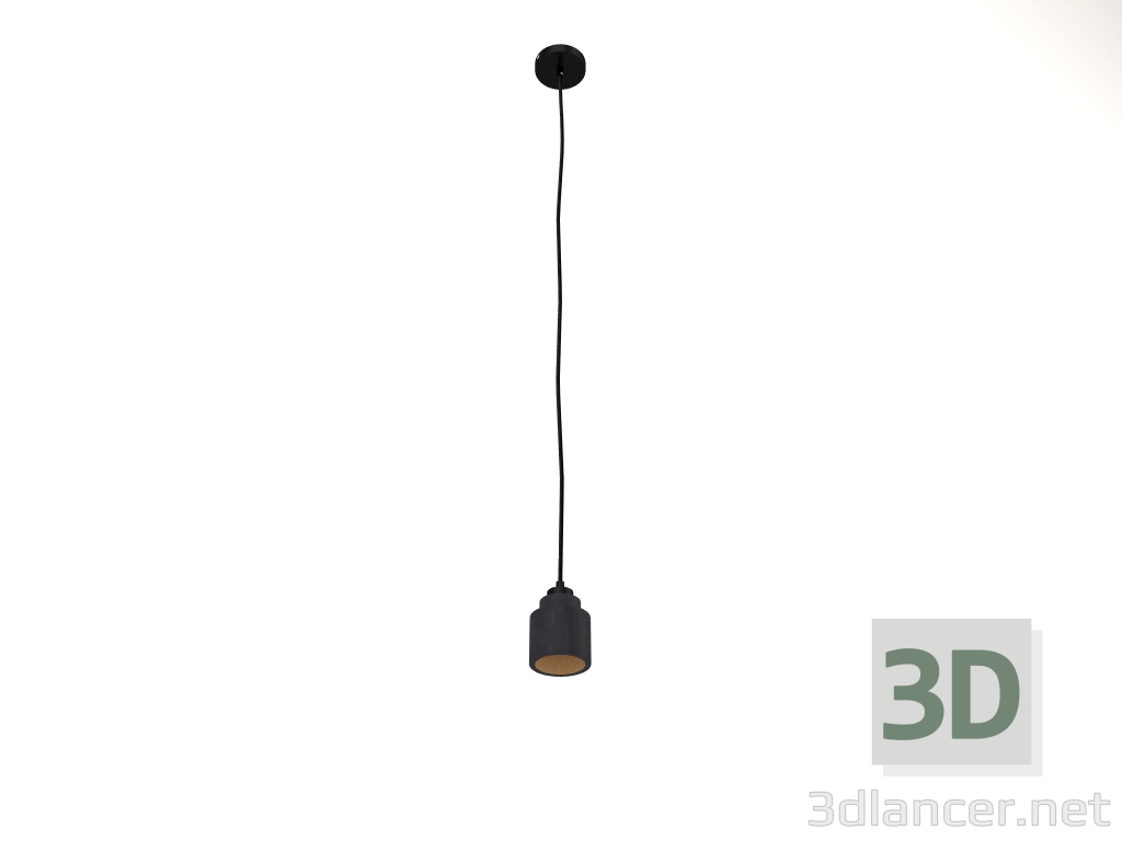 3d model Hanging lamp Left (Black) - preview